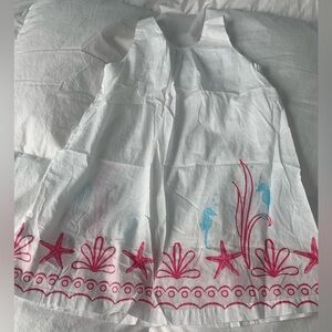 Janie & Jack girls size 5 seahorse swim cover-up LNC